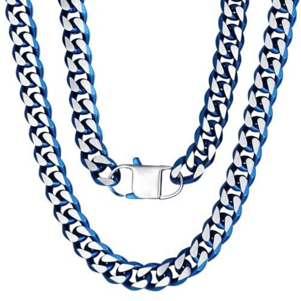 6121 10mm/12mm Miami Curb Cuban Link Chain , Solid 316L Stainless Steel Two